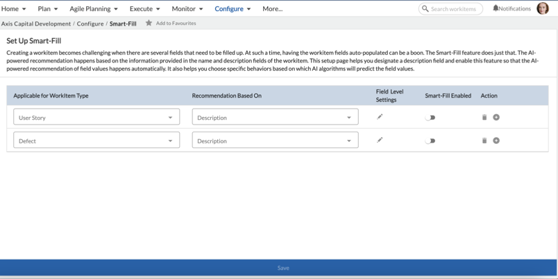 Smart-Fill fields