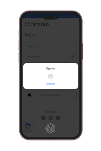 Biometric on Nimble app
