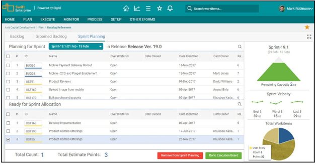 Backlog Management Featuring Agile Sprint Planning - Nimble Enterprise Plus