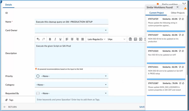 AI-Powered Similar Workitem Recommendations