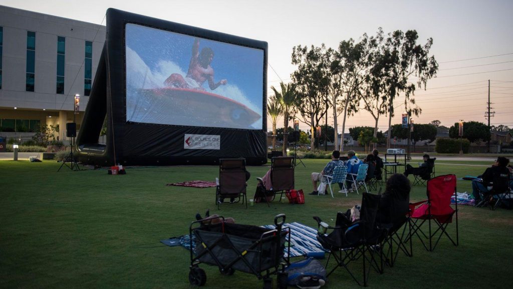 Teams outdoor movie night